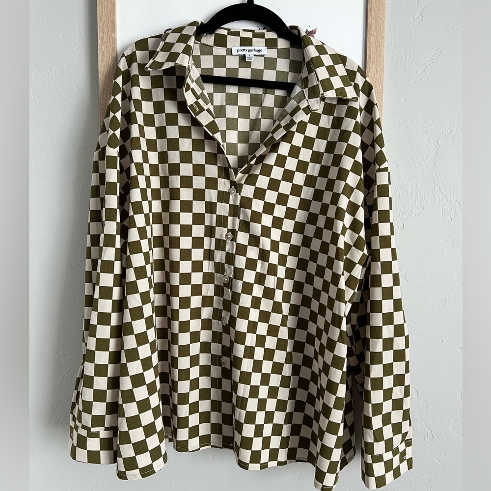 Checkered Button Up Shirt - image 1